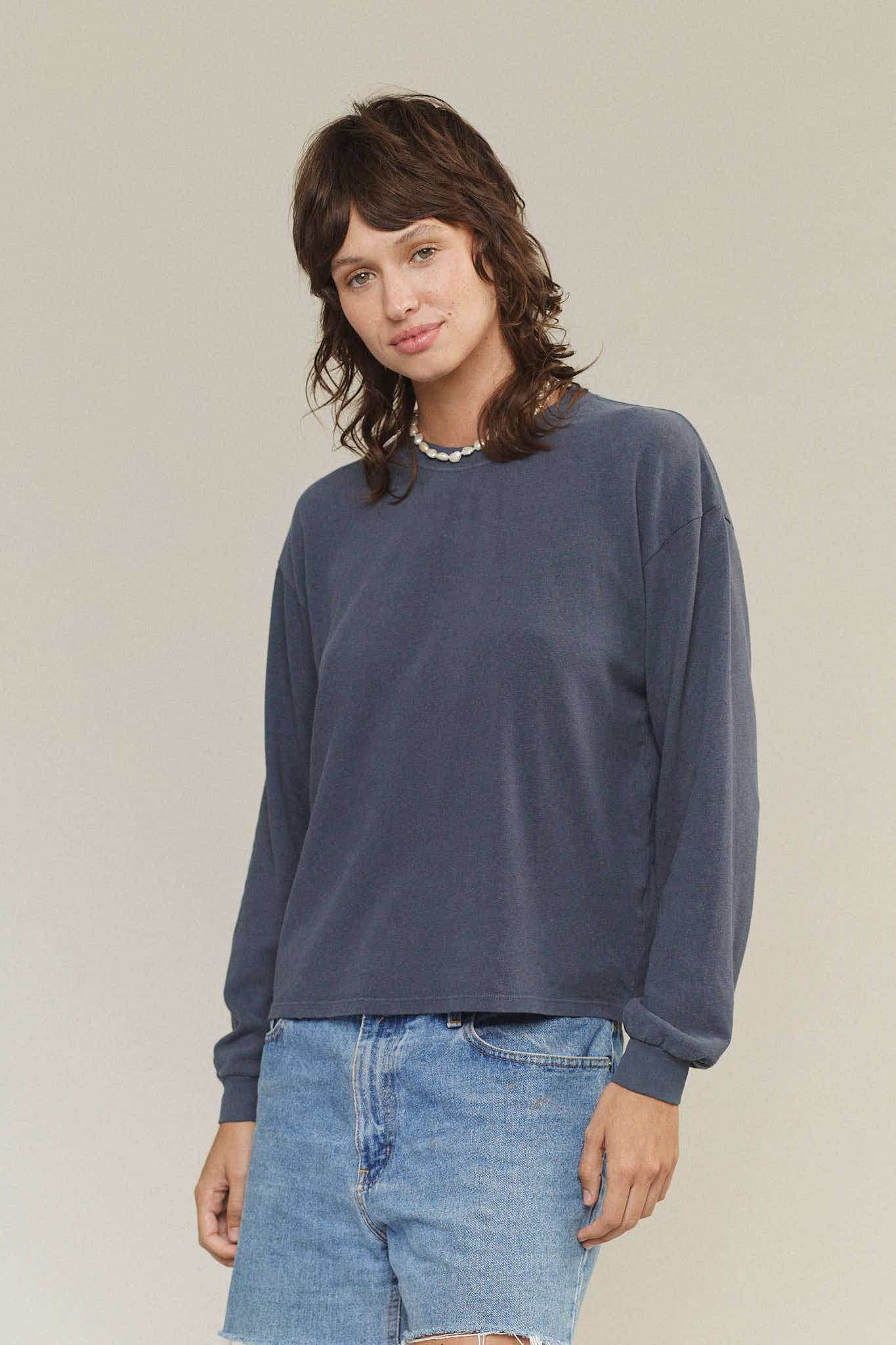 Cropped Long Sleeve Tee | Jungmaven Hemp Clothing & Accessories / Color: