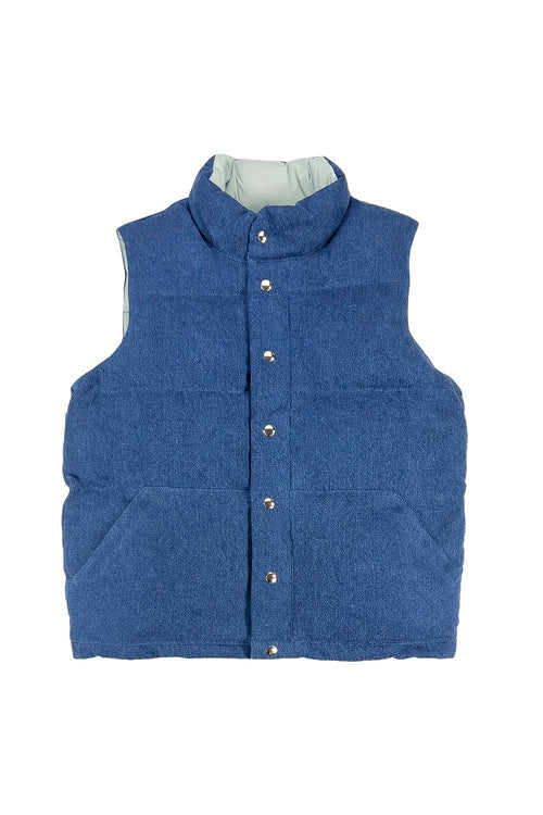 Hemp Denim Vest With Recycled Down | Jungmaven Hemp Clothing & Accessories / Color: Medium