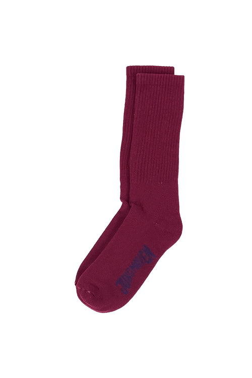 Hemp Wool Crew Socks | Jungmaven Hemp Clothing & Accessories / Color: Burgundy