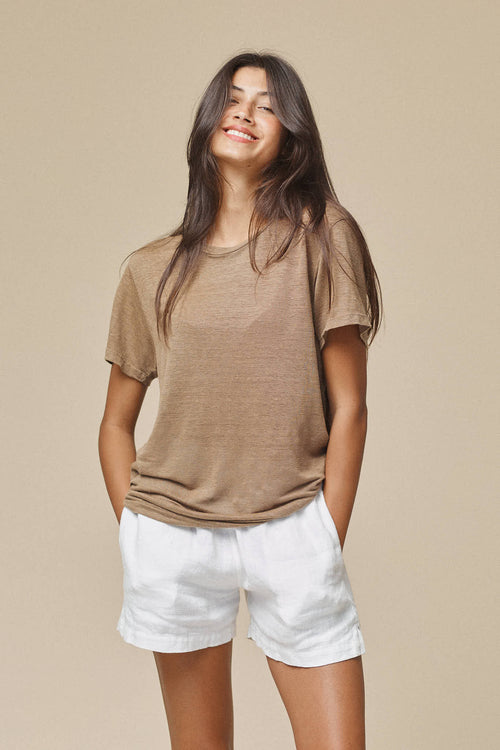 Madison 100% Hemp Tee | Jungmaven Hemp Clothing & Accessories / model_desc: Meeya is 5’6” wearing XS