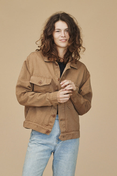 Mechanic Jacket | Jungmaven Hemp Clothing & Accessories / model_desc: Sydney is 5’7” wearing Small