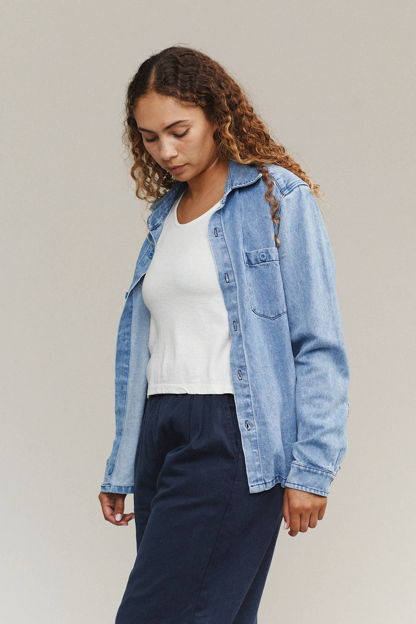 Denim Topanga Shirt | Jungmaven Hemp Clothing & Accessories / Color:
