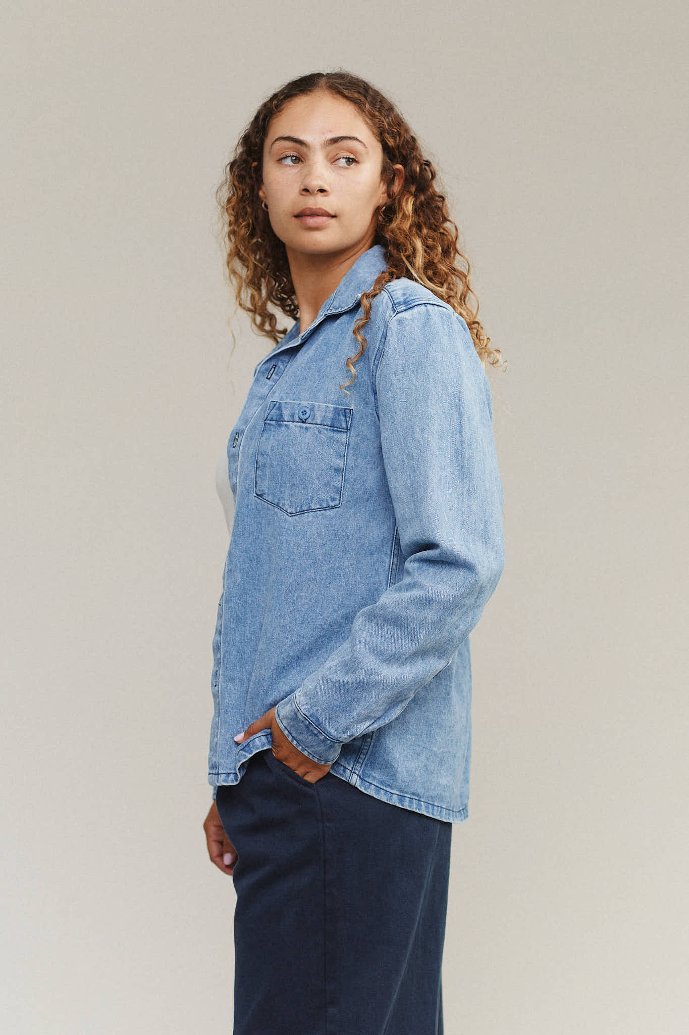 Denim Topanga Shirt | Jungmaven Hemp Clothing & Accessories / Color: