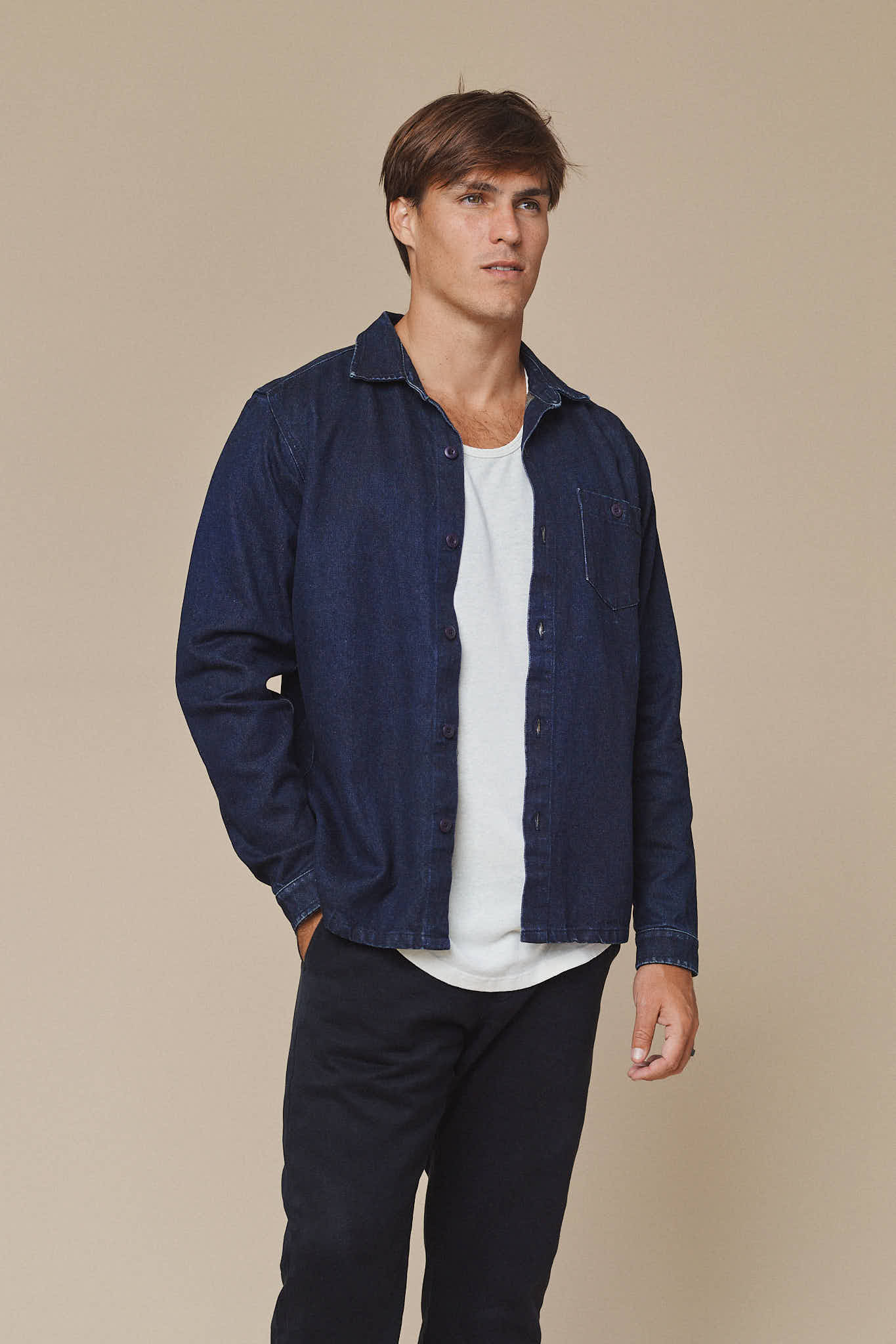 Denim Topanga Shirt | Jungmaven Hemp Clothing & Accessories / Color: